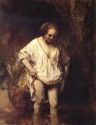 REMBRANDT Harmenszoon van Rijn Hendrickje Bathing in a River oil painting reproduction